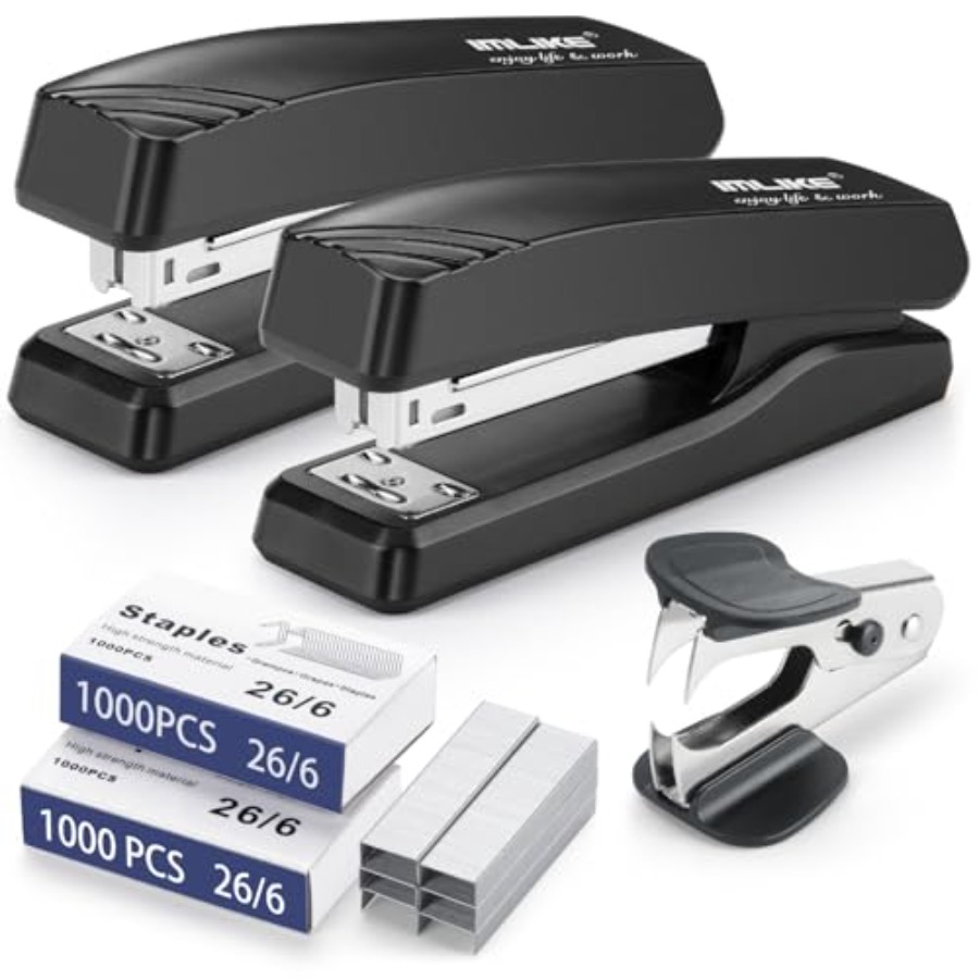 Stapler Half Strip - Desktop Office Stapler with 2000 Staples: