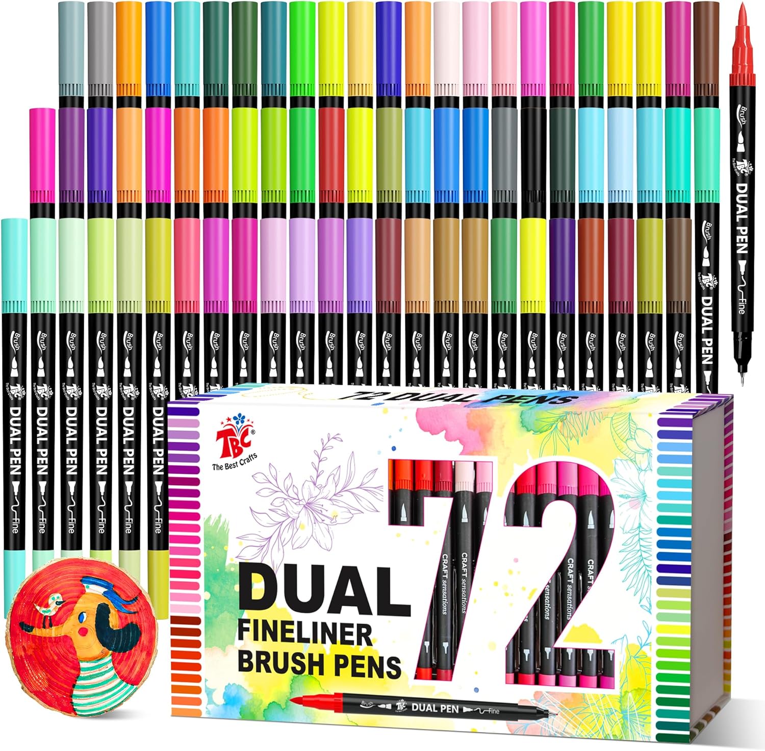 72 Color Dual Tip Brush Pens,  – обзор и цена Correction Pen Fine