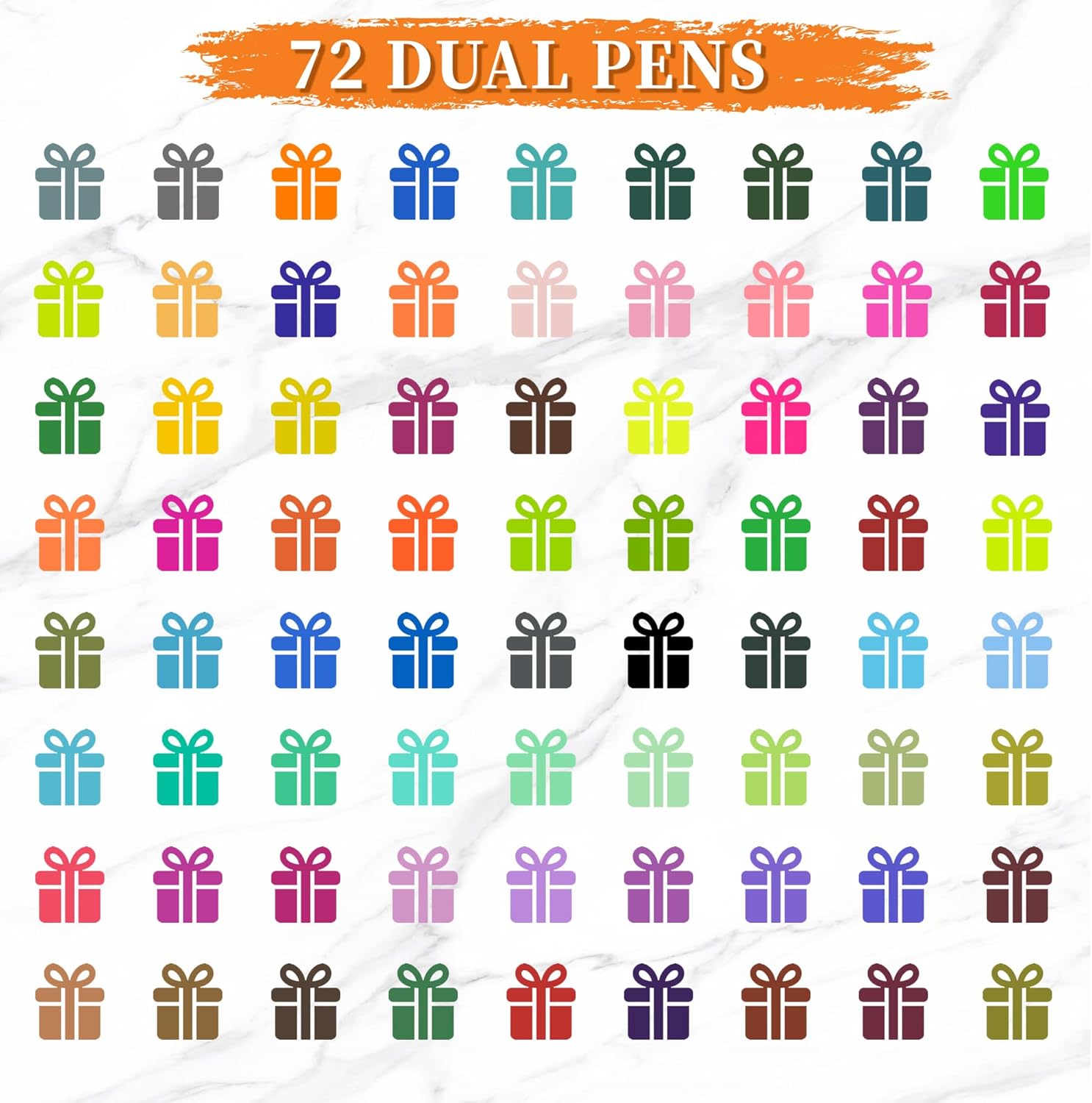 72 Color Dual Tip Brush Pens,  – обзор и цена Correction Pen Fine