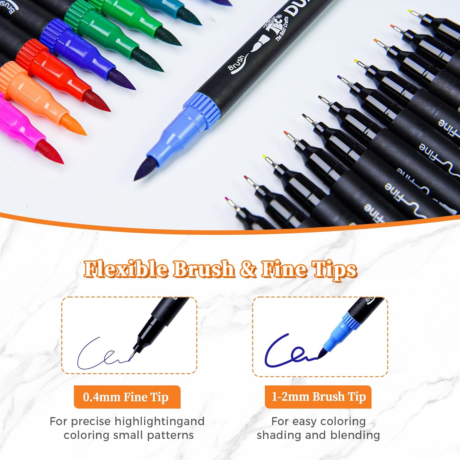 72 Color Dual Tip Brush Pens,  – обзор и цена Correction Pen Fine