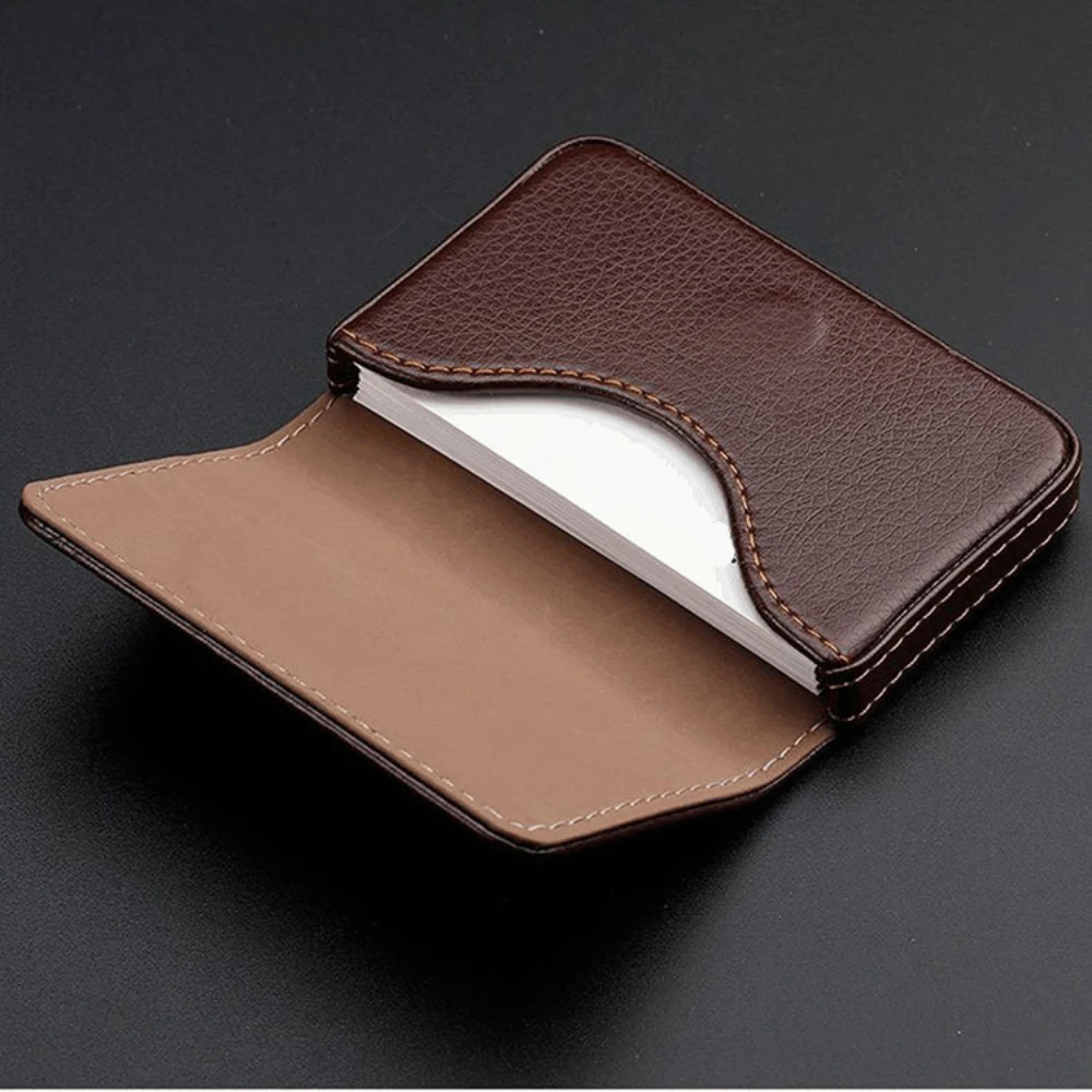 Sized Stitched PU Leather Cred – обзор и цена Index Card Holder