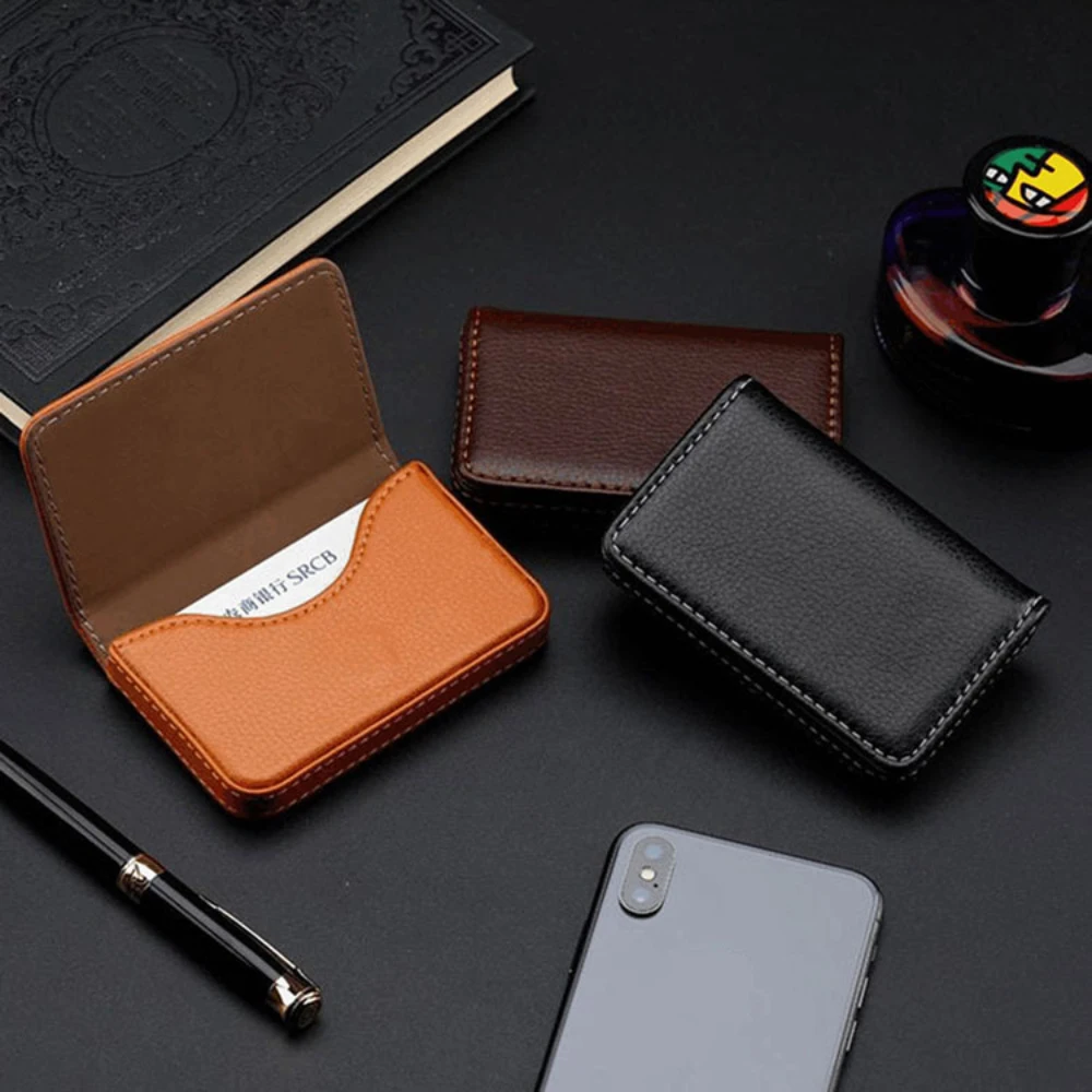 Sized Stitched PU Leather Cred – обзор и цена Index Card Holder