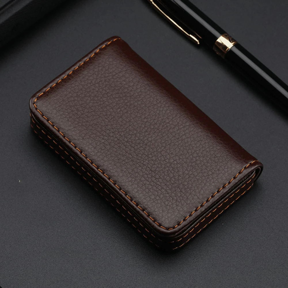 Sized Stitched PU Leather Cred – обзор и цена Index Card Holder