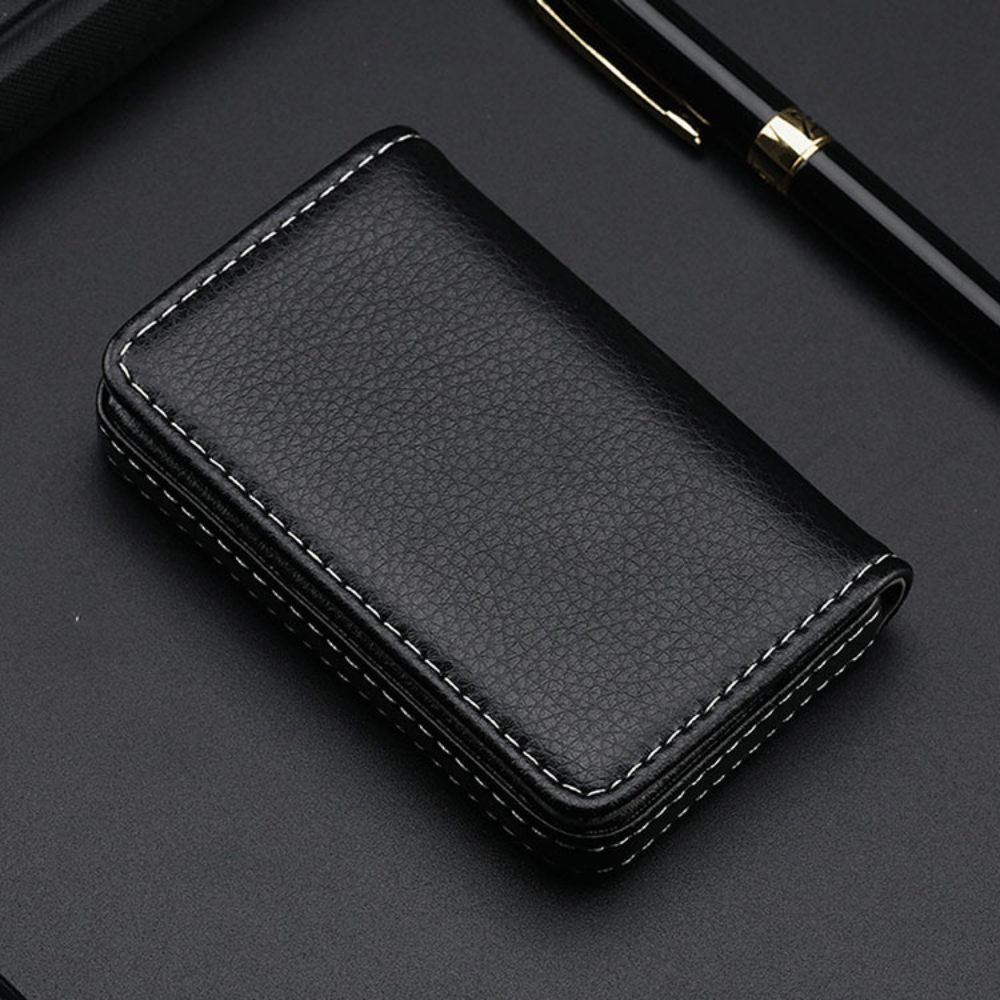 Sized Stitched PU Leather Cred – обзор и цена Index Card Holder