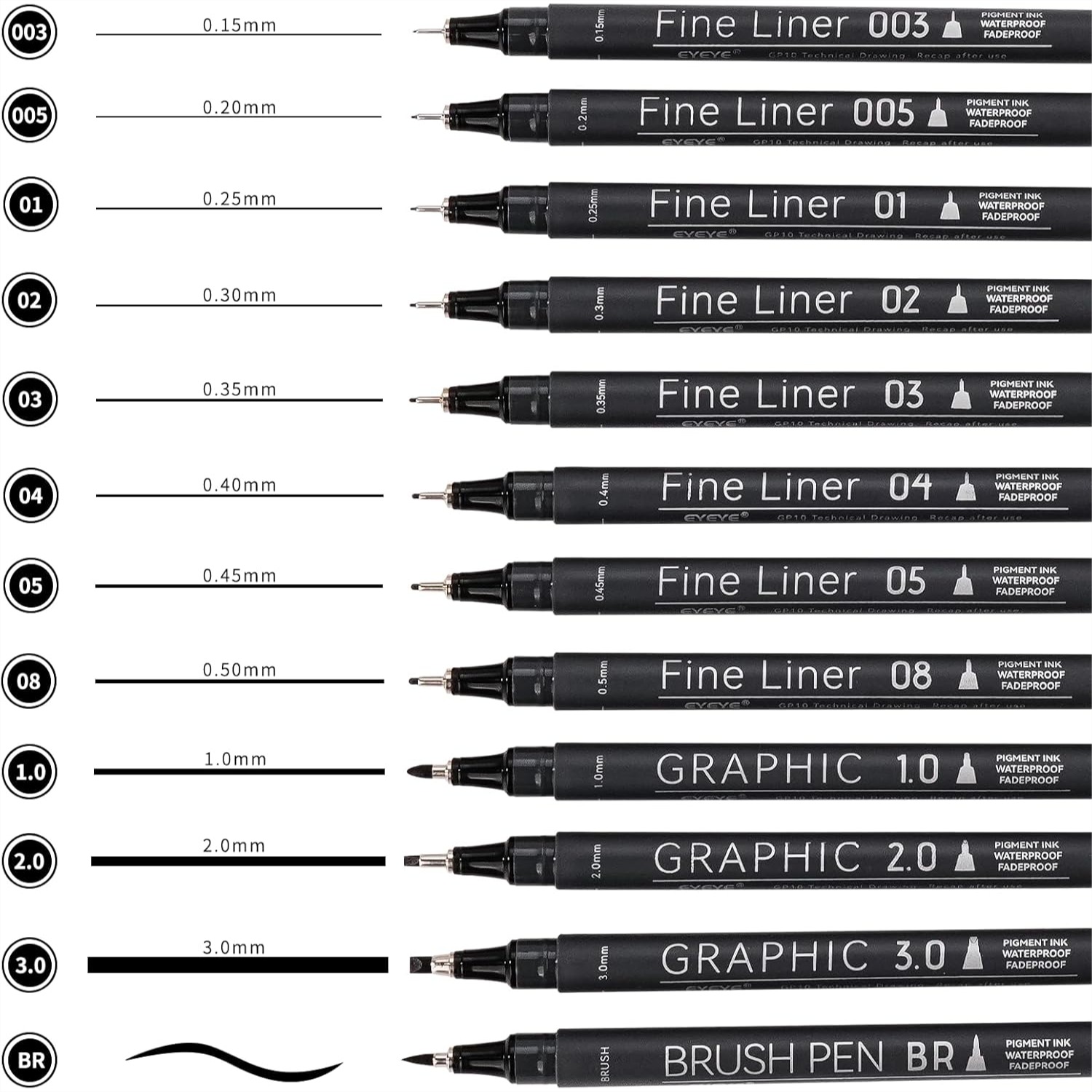 Micro Fineliner Pens Set, 12 B – обзор и цена Archive Box Set
