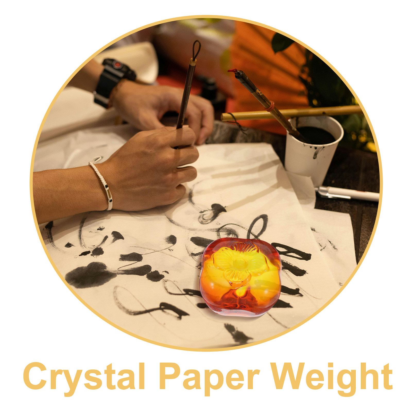 Heavy Glass Persimmon Paperwei – обзор и цена Book Weight Glass