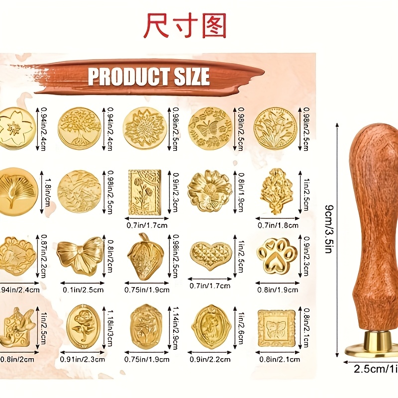 21pc wax stamp set with variou – обзор и цена Wax Seal Stamp Set