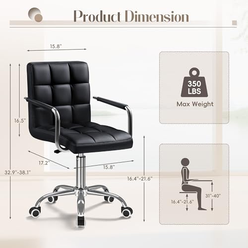 Black PU Leather Swivel Office – обзор и цена Leather Desk Pad