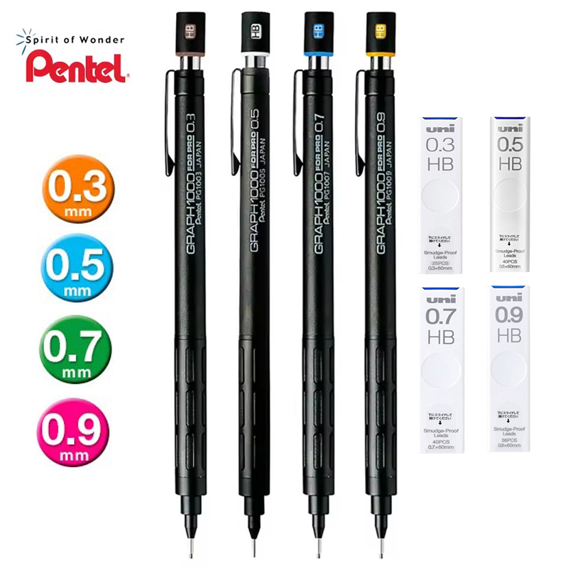 Pentel PG1000 Graph For PRO Bl – обзор и цена Mechanical Pencil 0.3