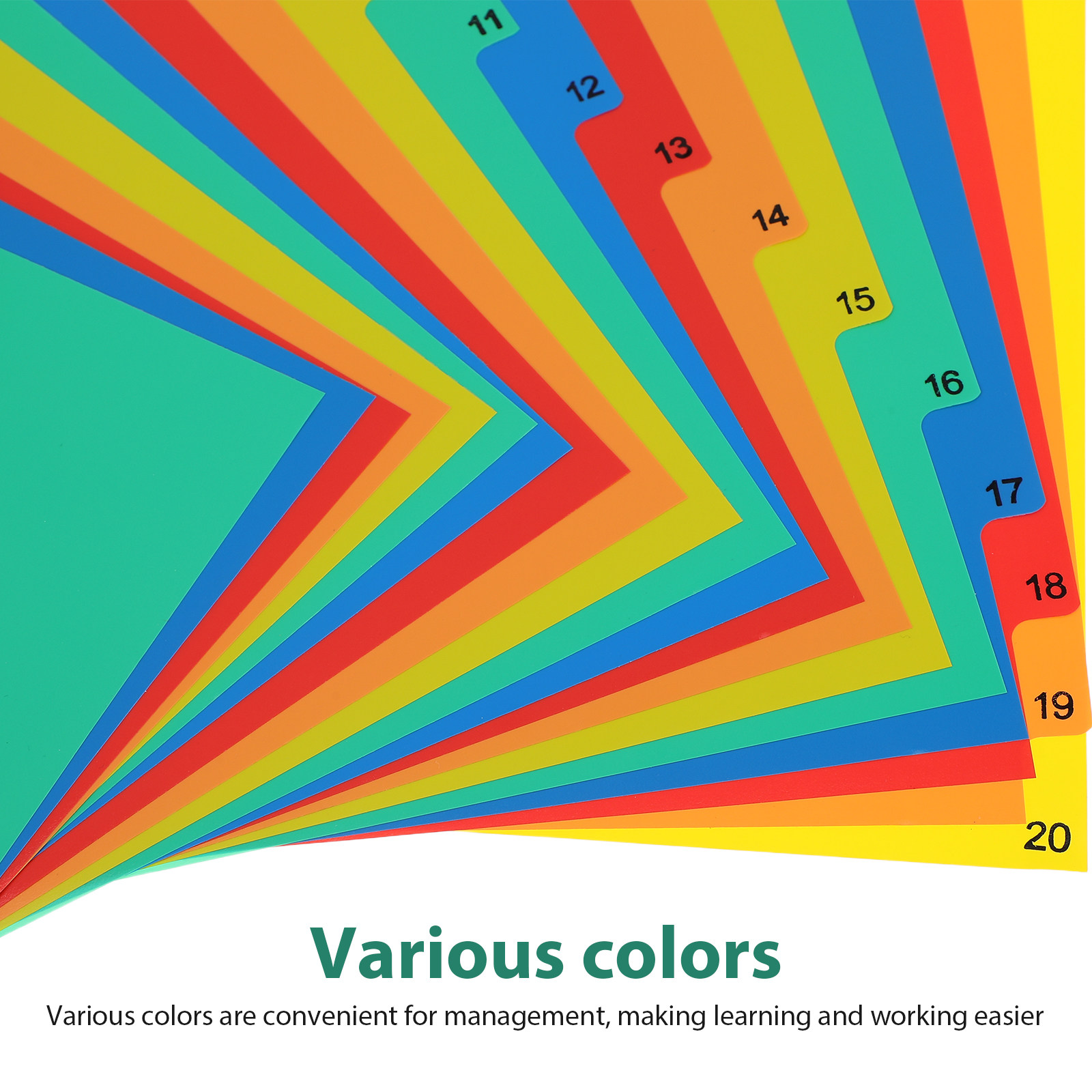 20 Pages A4 Colorful Plastic T – обзор и цена Tab Divider A4