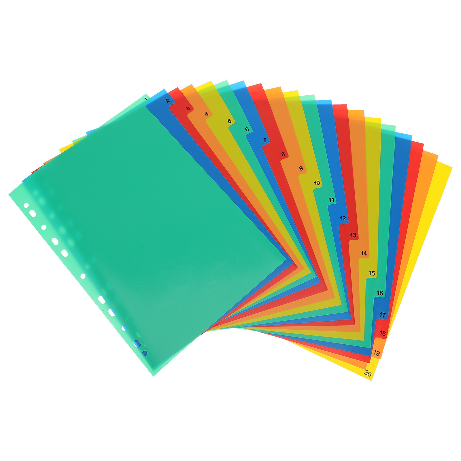 20 Pages A4 Colorful Plastic T – обзор и цена Tab Divider A4