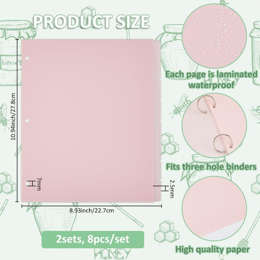 16 Sheets 3 Ring A4 Pink Binde – обзор и цена Tab Divider A4