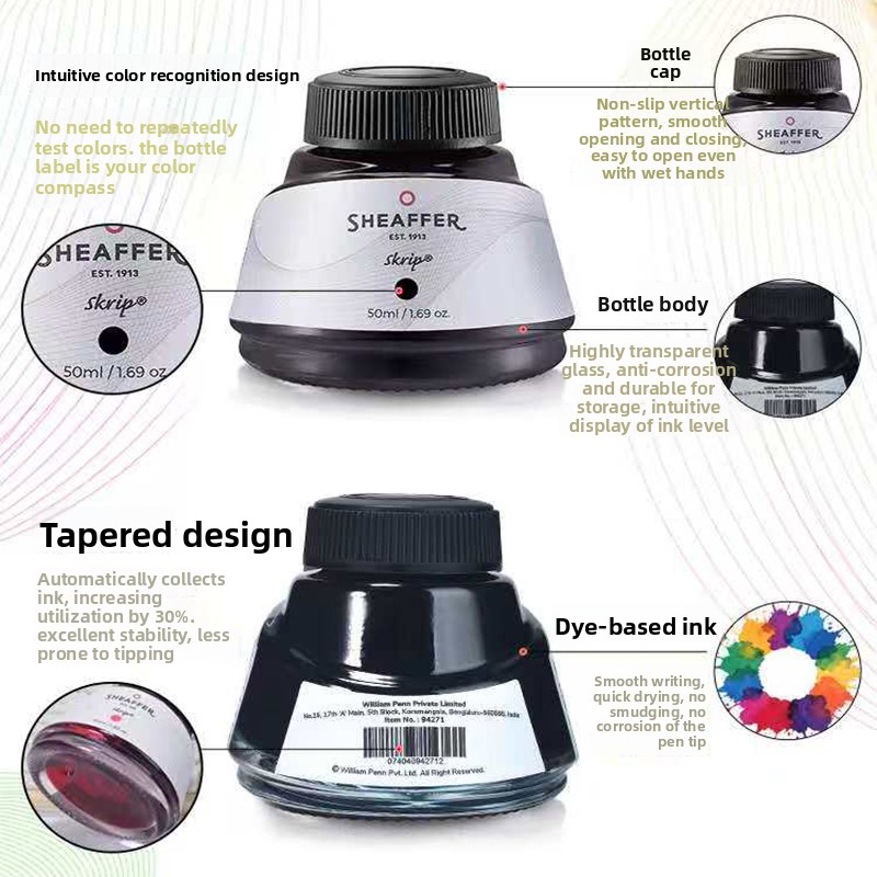 American SHEAFFER Color Dye In – обзор и цена Fountain Pen Bottled Ink
