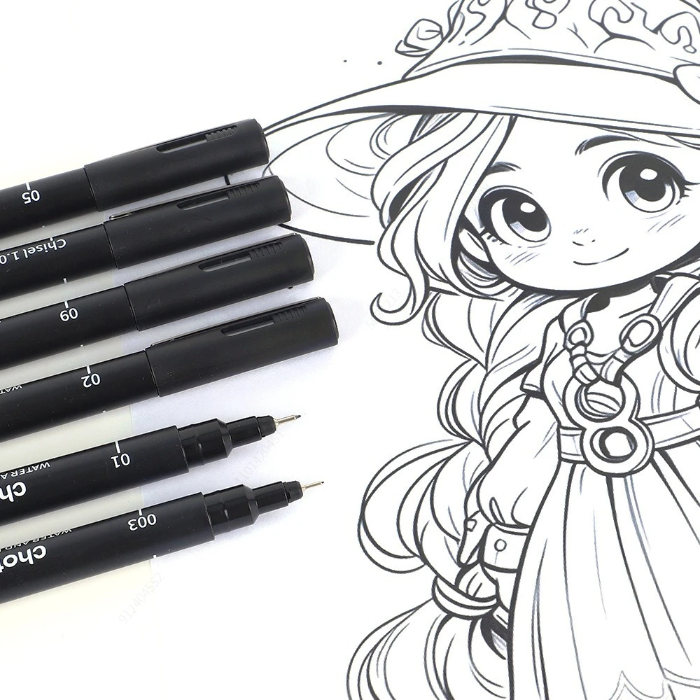 Black Micro Pens,15 Sizes,Wate – обзор и цена Correction Pen Fine