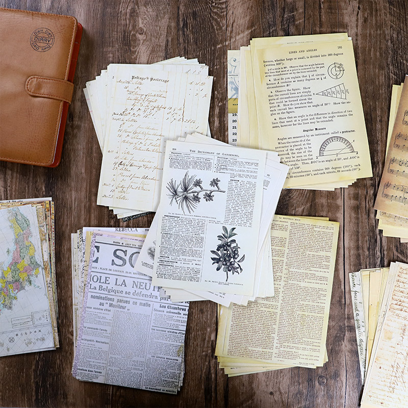 30 Pcs Old Map Flower Letters  – обзор и цена Ink Blotter Paper