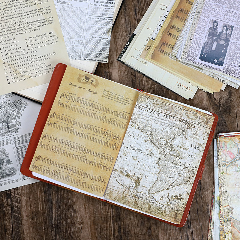 30 Pcs Old Map Flower Letters  – обзор и цена Ink Blotter Paper