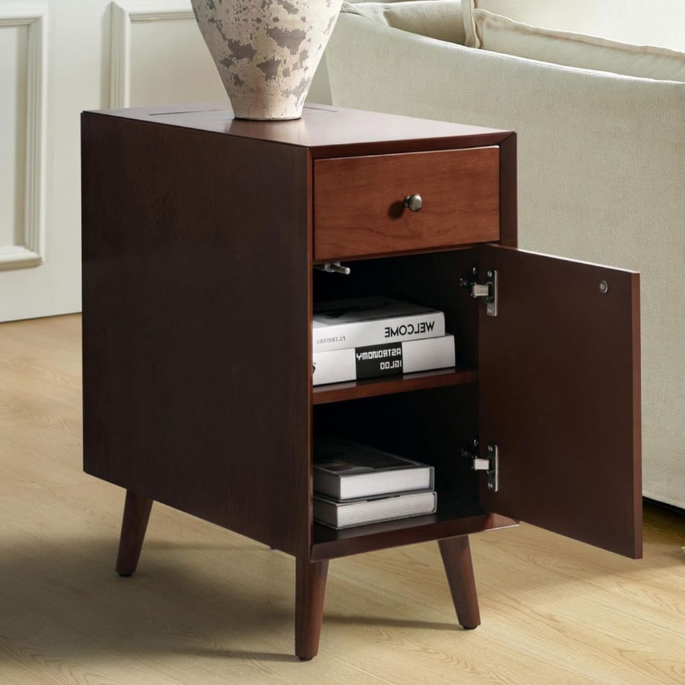 Walnut Charging Station End Ta – обзор и цена Magazine Holder Rack