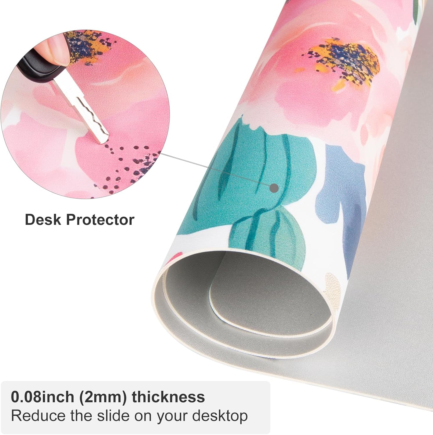 Large Mouse Pad Pink Floral De – обзор и цена Leather Desk Pad