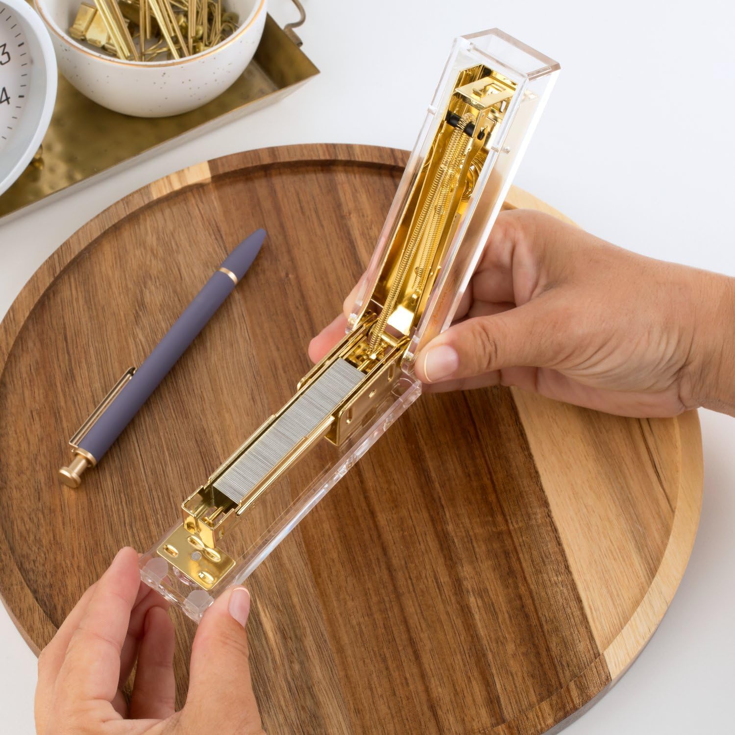 Clear Acrylic Gold Stapler, 20 – обзор и цена Stapler Half Strip
